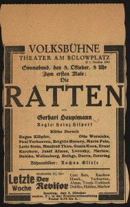 In the ensemble of Heinz Hilpert at the Berliner Volksbühne. (1932) © Hessisches Hauptstaatsarchiv, Wiesbaden